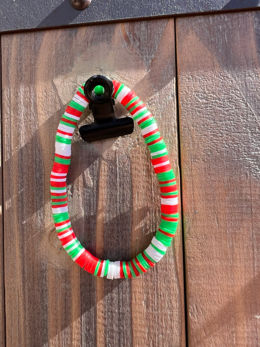 Christmas Clay bracelet