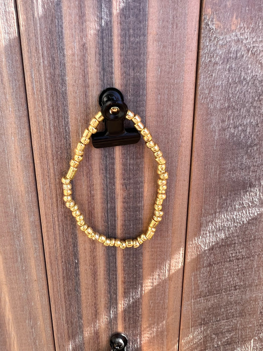 Gold seed beads